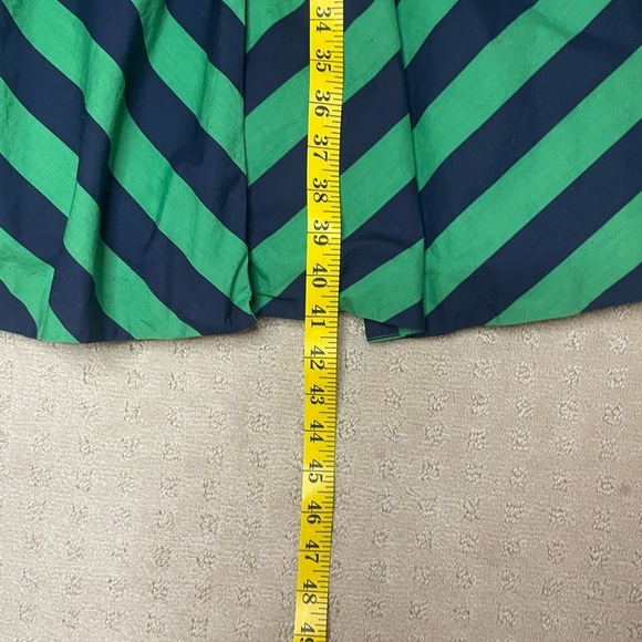 Anthropology Brand, Girls from Savoy, Green & Navy  Sun Dress w/ pockets, Sz 4 - Picture 10 of 16